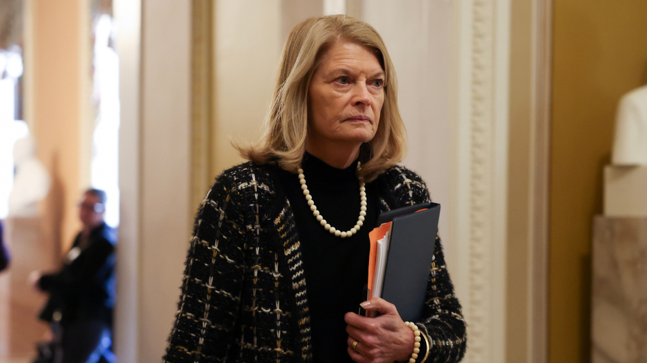 U.S. Sen. Lisa Murkowski (R-AK) is seen in the halls of the Senate on January 22, 2025 in Washington, DC.
