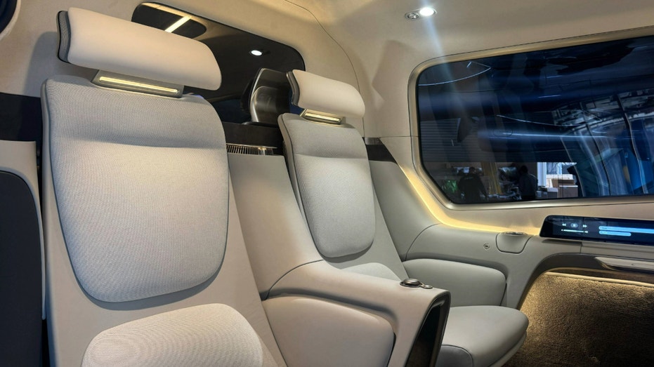 Inside view of seats inside a Vertical Aerospace aircraft.