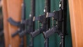Close-up of collection of rifles and carbines in storage. War, army, police and weapon concept - Fox News
