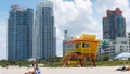 A lifeguard tower sits on the beach on a sunny day in front of condos on August 16, 2023, in Miami, Florida. - Fox News