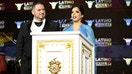 From left: Tony Delgado and Gabriela Berrospi speak during Hispanic Prosperity Gala - Latino Wall Street at Mar-a-Lago on Feb. 10, 2026, in Palm Beach, Florida. - Fox Business News