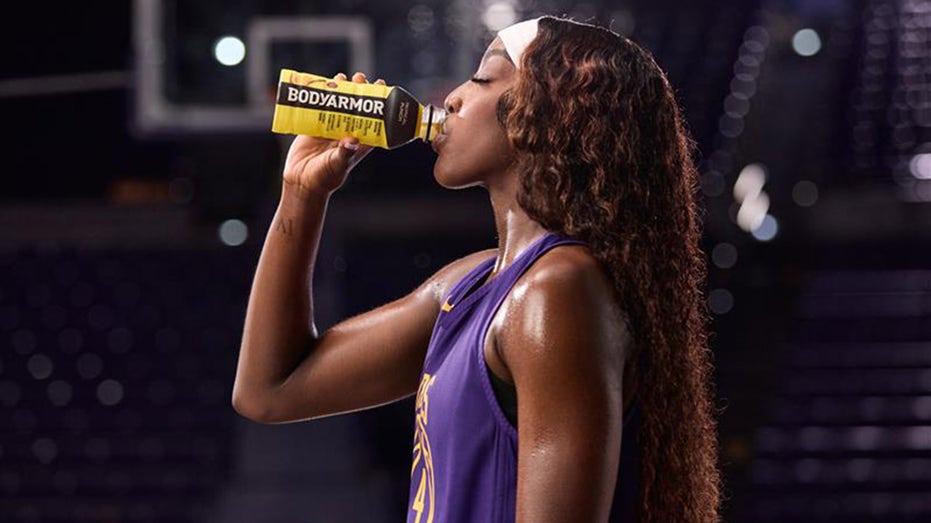 Flau'Jae Johnson drinks BODYARMOR