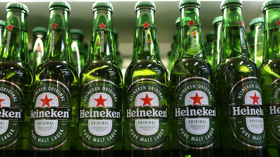 Bottles of Heineken beer