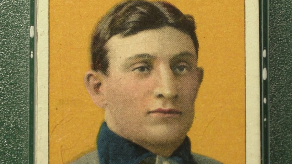 Honus Wagner card close-up