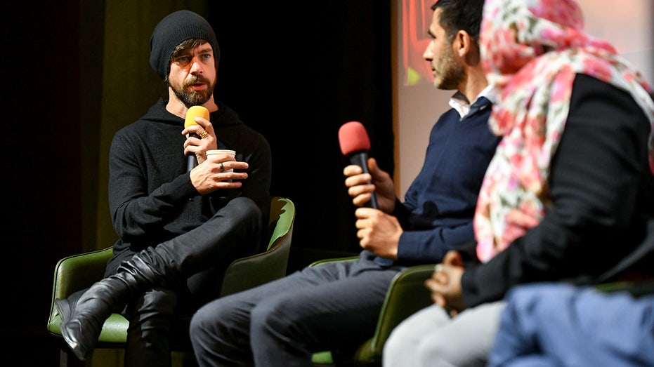 Jack Dorsey speaks on a panel