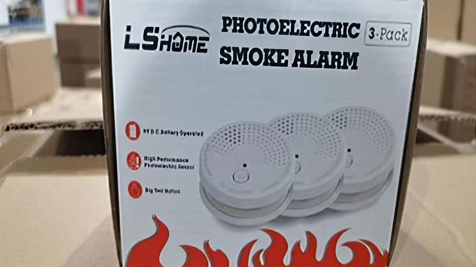 A box of smoke detectors that is being recalled.