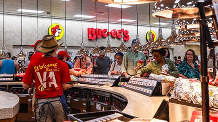 Visitors shop for brisket sandwiches at the first Buc-ee's to open in Virginia, off Interstate 81 in Rockingham County July 2, 2025. - Fox Business News