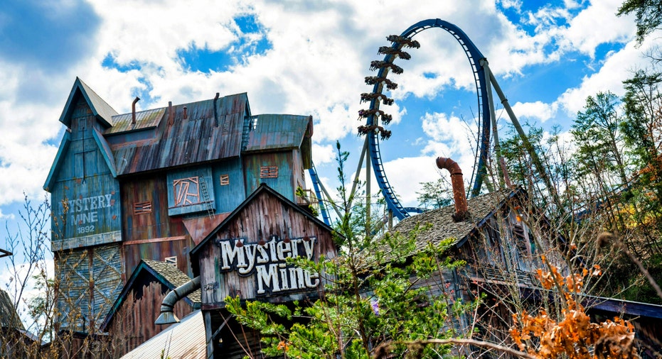 The Mystery Mine roller coaster.