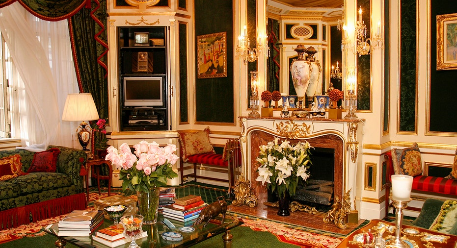 An entertaining room in Ivana Trump's townhouse