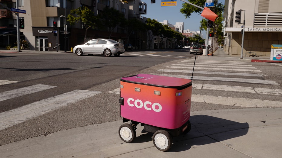 Coco automated delivery food service, Santa Monica, Los Angeles, USA