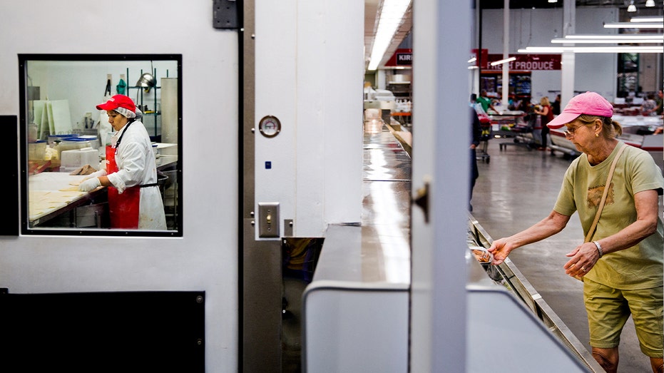 customer shopping at costco deli
