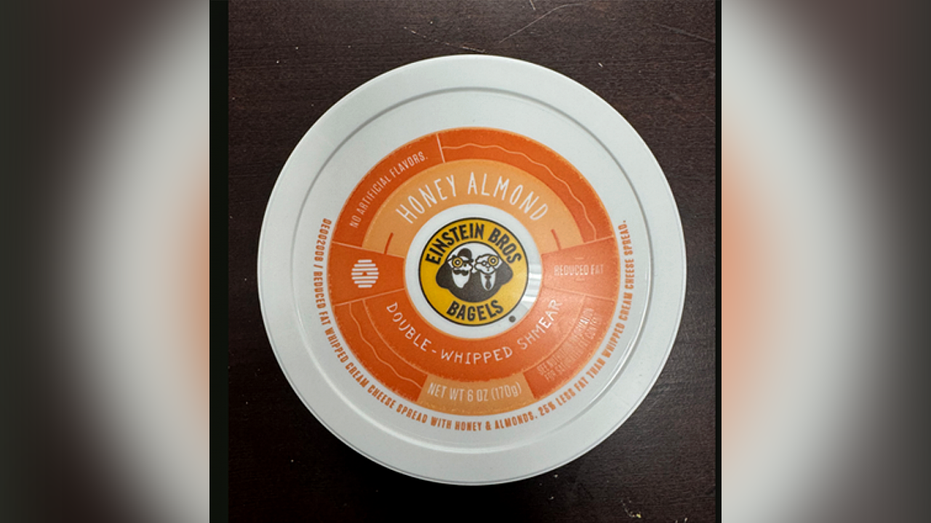 Einstein Bros. Bagels cream cheese spread lid