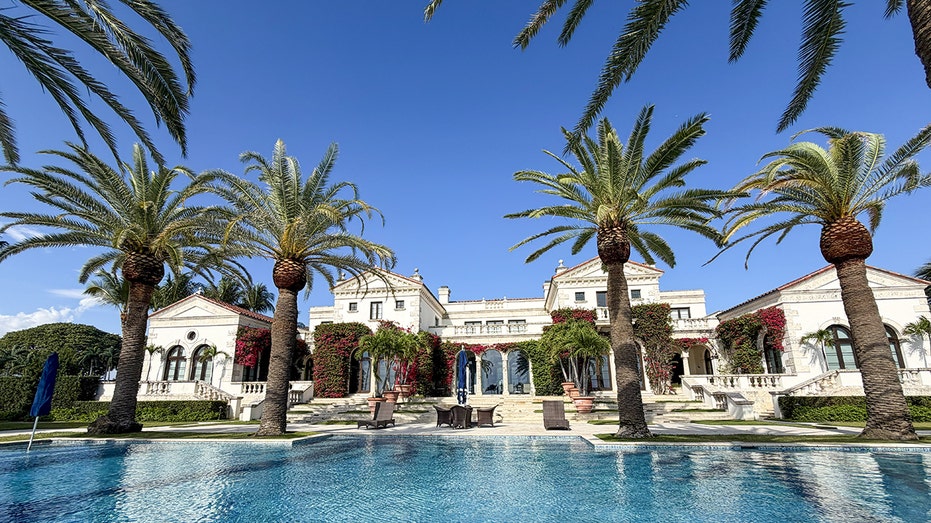 Luxury home backyard and pool