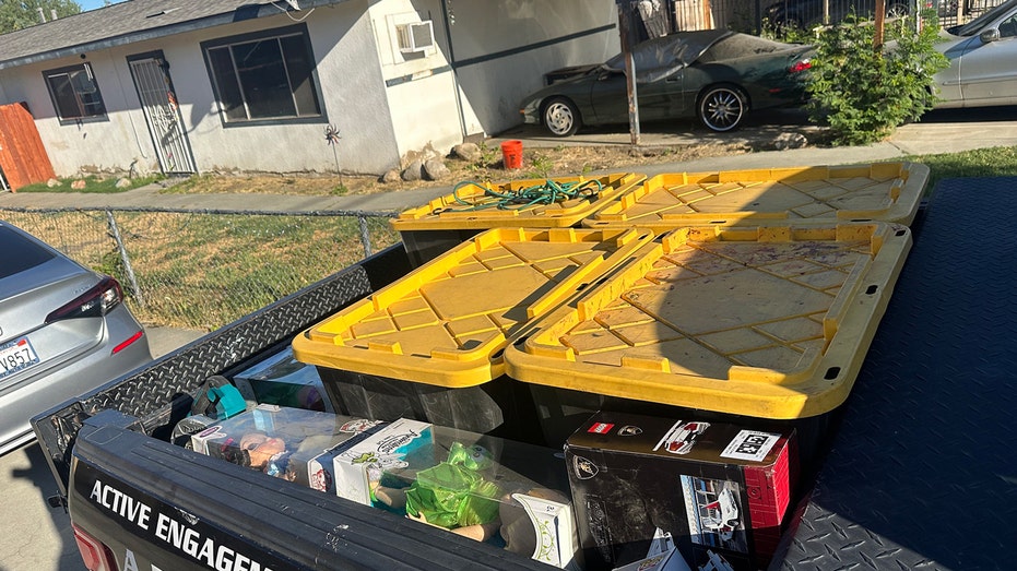 Boxes of stolen LEGO sets and other toys