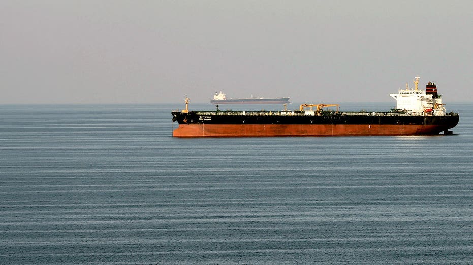 An oil tanker in water.