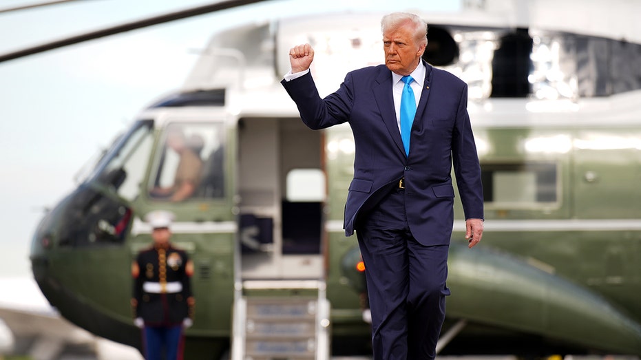 President Trump Departs Japan