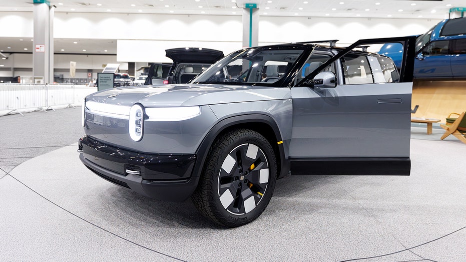 A Rivian R2 at the LA Auto Show.