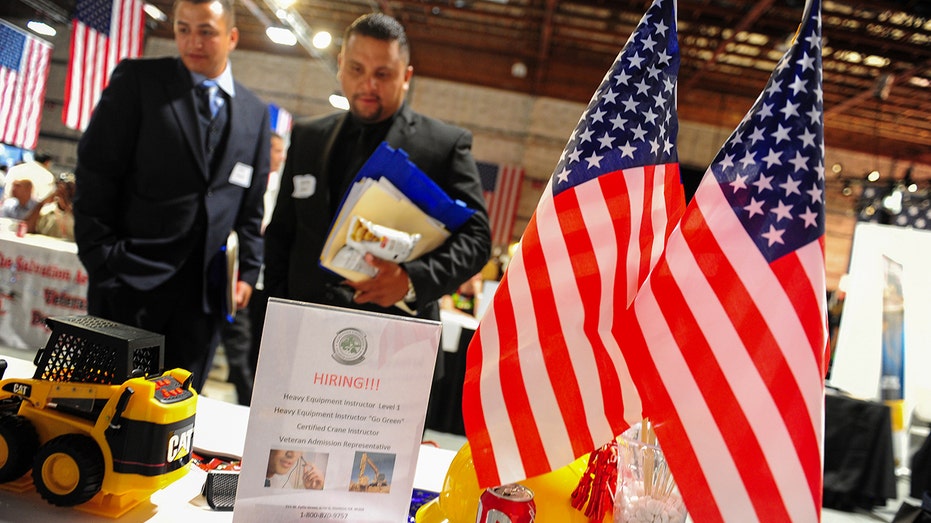 Men attend job fair