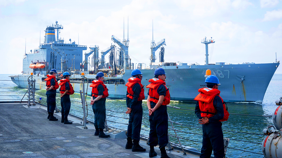 U.S. military on a missile destroyer