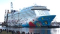 Spectators look at the "Norwegian Breakaway" cruise liner making its way along the river Ems in Weener, northwestern Germany, on March 13, 2013. The new ship, which is 324 meters long and 40 meters wide, is the largest built here to date. - Fox News