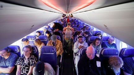 Southwest Airlines passengers settle in for an early nonstop flight to Seattle-Tacoma International Airport in Sea-Tac, Washington from Dallas Love Field, March 5, 2026.  - Fox Business News