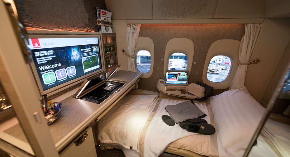 A private first-class suite aboard an Emirates