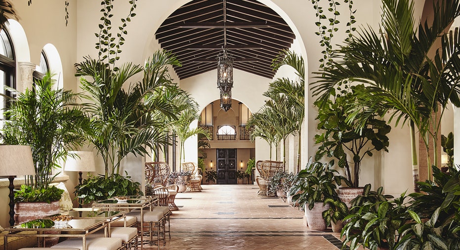 Four Seasons lobby with plants
