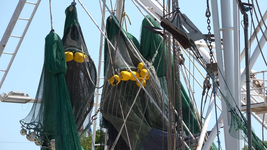 Shrimping nets in Bayou La Batre, Alabama
