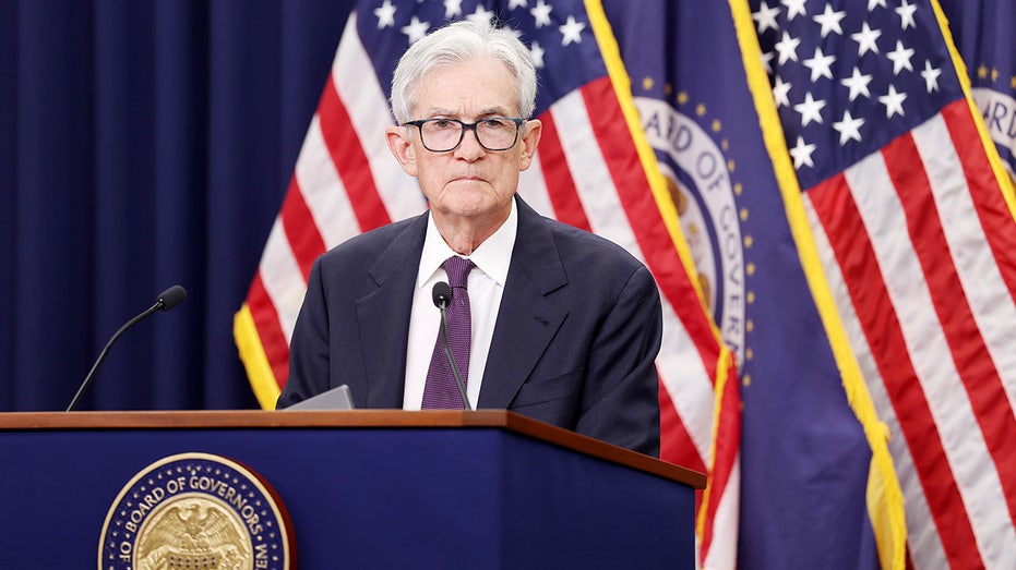 Fed Chair Jerome Powell speaks during his final press conference