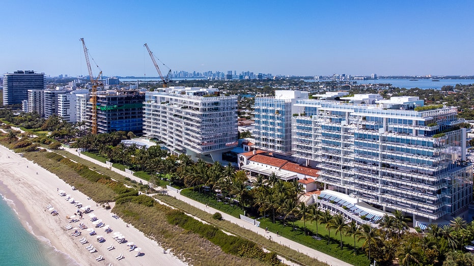 Aerial view of the Four Seasons at the Surf Club