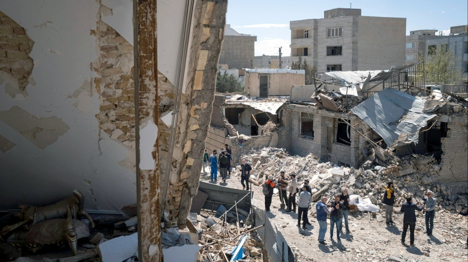 A residential area struck during the Iran war.
