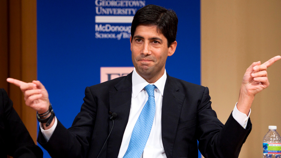 President Donald Trump's nominee Kevin Warsh is seen at a panel discussion.