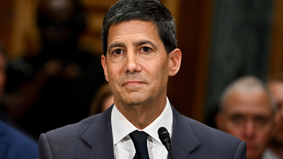 Kevin Warsh is seen during his confirmation hearing.