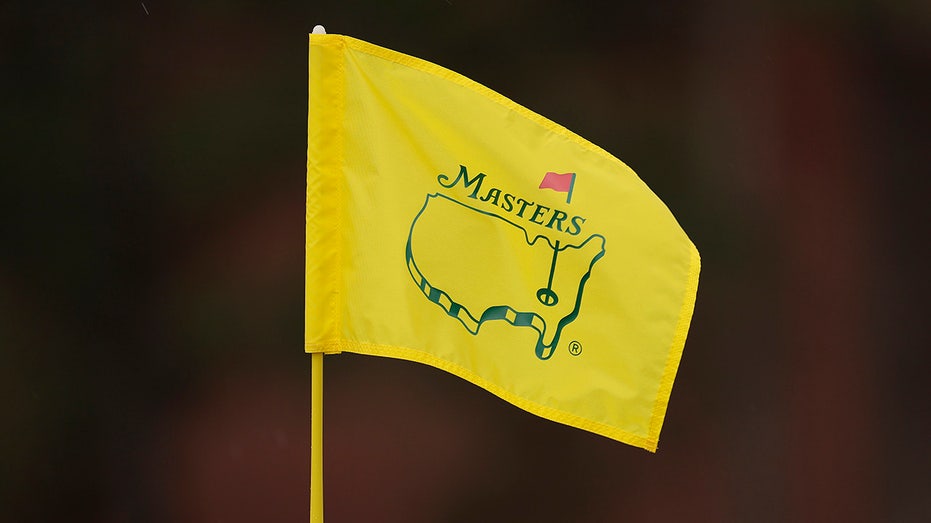 Masters flag before tournament