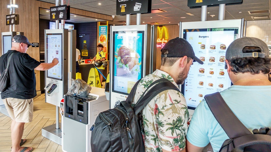 touchscreen kiosk at McDonald's