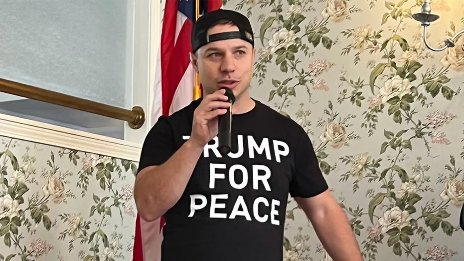 Sticker Mule CEO Anthony Constantino speaks at an event in New York.