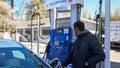 East Hampton, N.Y.: Gas station attendant Wojak Atur pumps gas for a customer at the Empire Gas Station in East Hampton , New York, on April 27, 2026. - Fox News