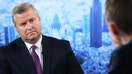 Albert Manifold, then-chief executive officer of CRH Plc, left, pauses during a Bloomberg Television interview in London, U.K., on Tuesday, Aug. 19, 2014.  - Fox Business News