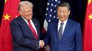 U.S. President Donald Trump greets Chinese President Xi Jinping ahead of a bilateral meeting at Gimhae Air Base on October 30, 2025 in Busan, South Korea.  - Fox Business News