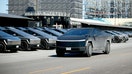 A fleet of Tesla Cybertrucks sits outside the Starbase Build Site at SpaceX's South Texas testing facility on Feb. 6, 2026. - Fox Business News