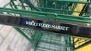 Close-up of a Whole Foods Market shopping cart with logo visible, Lafayette, California, March 2, 2025. (Photo by Smith Collection/Gado/Getty Images) - Fox Business News