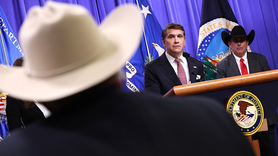 acting attorney general todd blanche at a justice department news conference