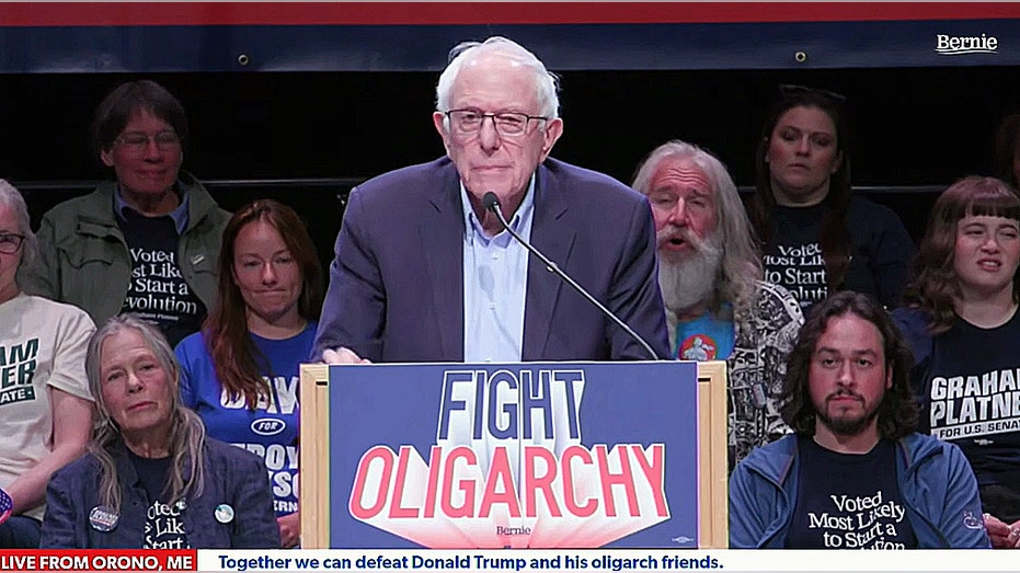 Sen. Bernie Sanders speaks at a 