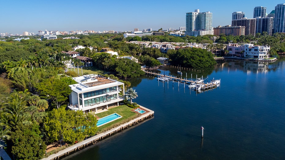 Aerial view of Coconut Grove, Miami, Florida