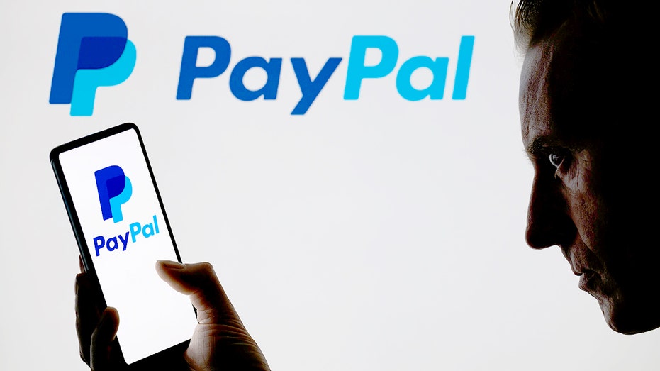 A person using a PayPal account