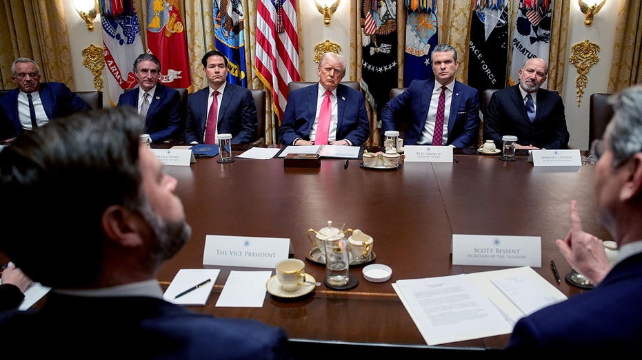 President Donald Trump at a Cabinet meeting