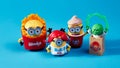 The four Minions &amp; Monsters collectibles in the Wendy's adult meals. - Fox News