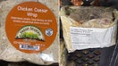 Front and back views of the Fresh Seasons Kitchen Chicken Caesar Wrap included in a USDA public health alert over possible Listeria monocytogenes contamination. - Fox Business News
