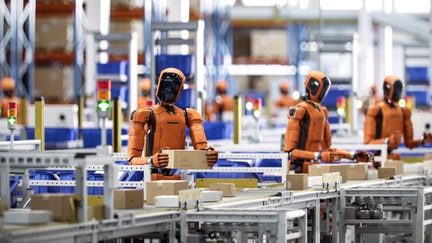 Humanoid robots on a factory floor. - Fox Business News