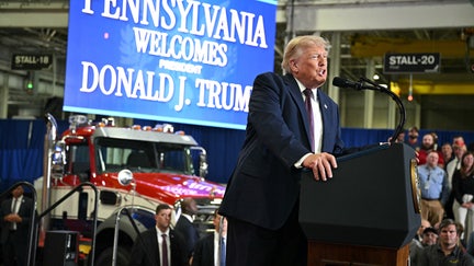 US President Donald Trump speaks during a visit to the Mack Trucks manufacturing facility in Macungie, Pennsylvania, on June 23, 2026.  - Fox Business News
